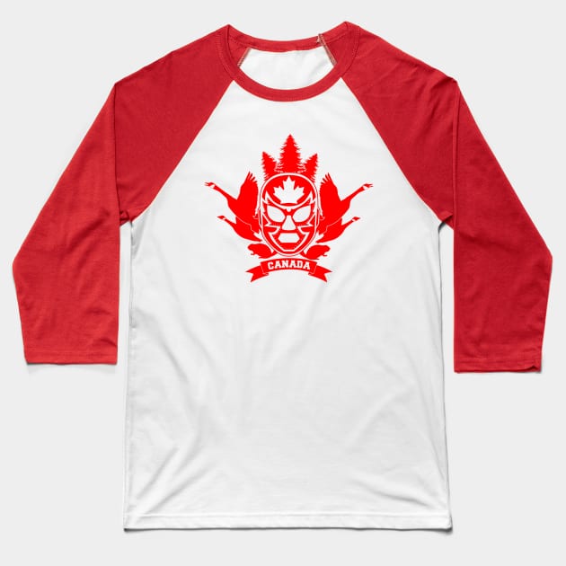 Luchanada Leaf (Red) Baseball T-Shirt by JZintel